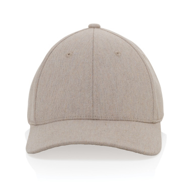Logo trade promotional products image of: Milo AWARE™ recycled heather 6 panel cap 200gr
